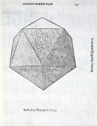 Icosaedron planum solidum, illustratie uit 